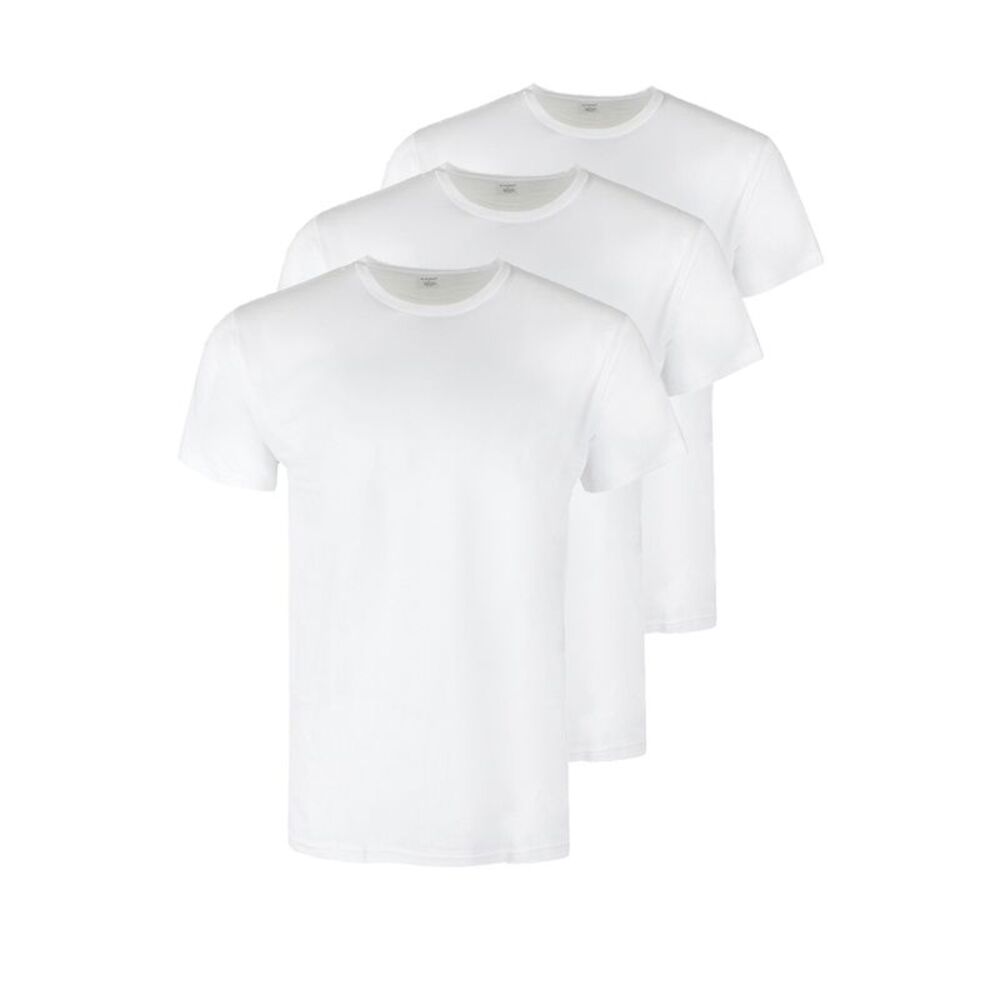 Knocker Men's 3 Pack Cotton Short Sleeve V Neck T-Shirts White Crewneck